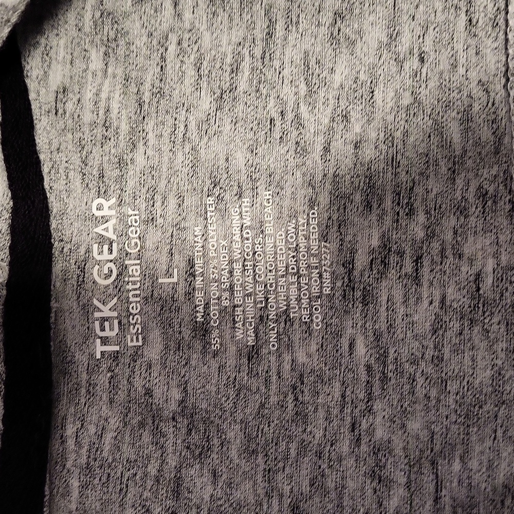 Tek Gear Heathered Gray Zip-Up Hoodie - Picture 4 of 5